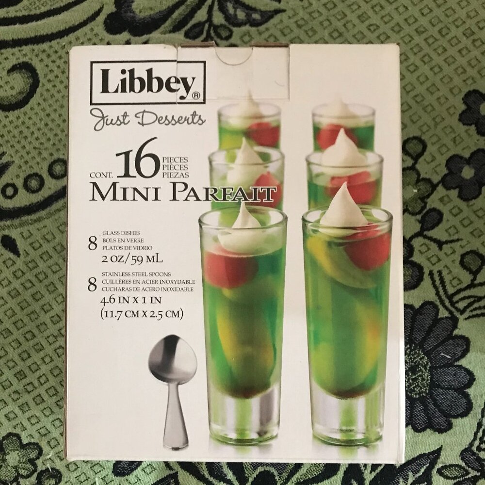 Libbey Just Dessert Glass 16 Piece Mini Parfait Set